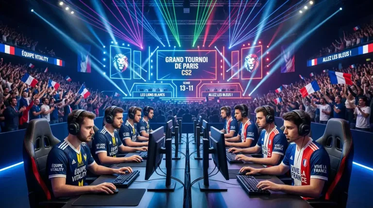 Joueurs professionnels CS2 en compétition sur scène esport
