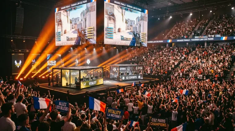 Arena esport avec public lors d'un tournoi LAN CS2